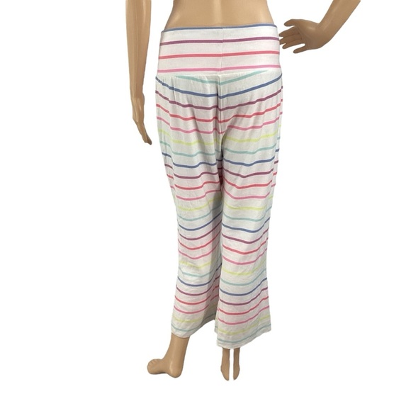 Chaser Rainbow Stripe Lounge Pants White Multicolor Size M - Picture 5 of 6